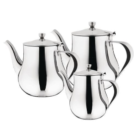 Set 3 Pièces Théière /Cafetière Inox Finition Miroir