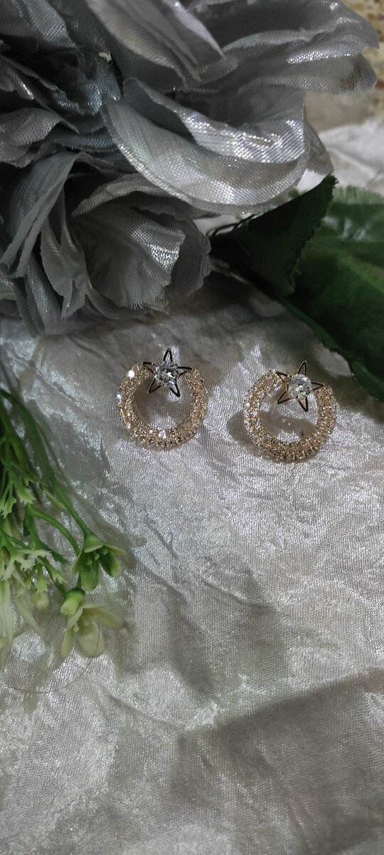 Luxury Moon Rhinestone Gold Color For Women Girls Shiny High