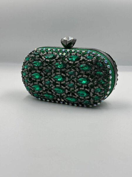 Silver & Green Purse