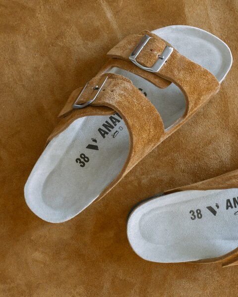 Sandales en daim confort