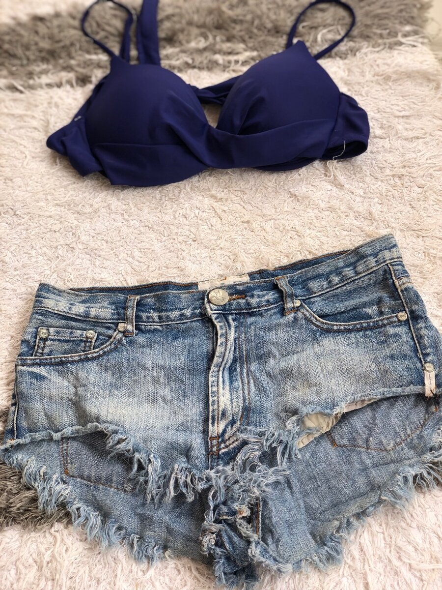 Set de maillots et shorts en jean