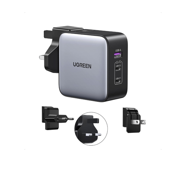 UGREEN 65W USB C Charger, Nexode 3 Port Travel Charger GaN F