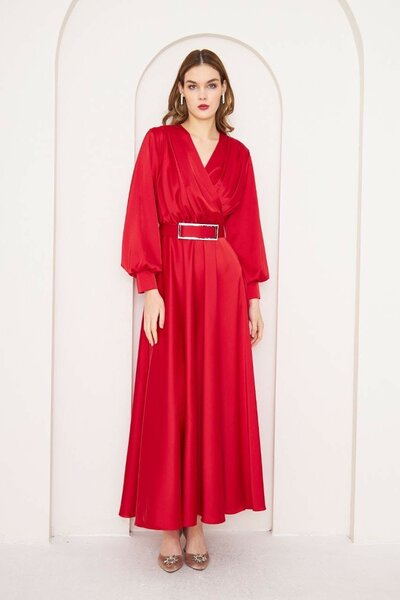 High Quality Satin Red Dress