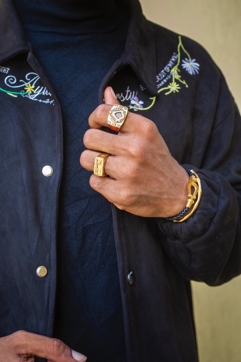 Bracelet élégant homme doré