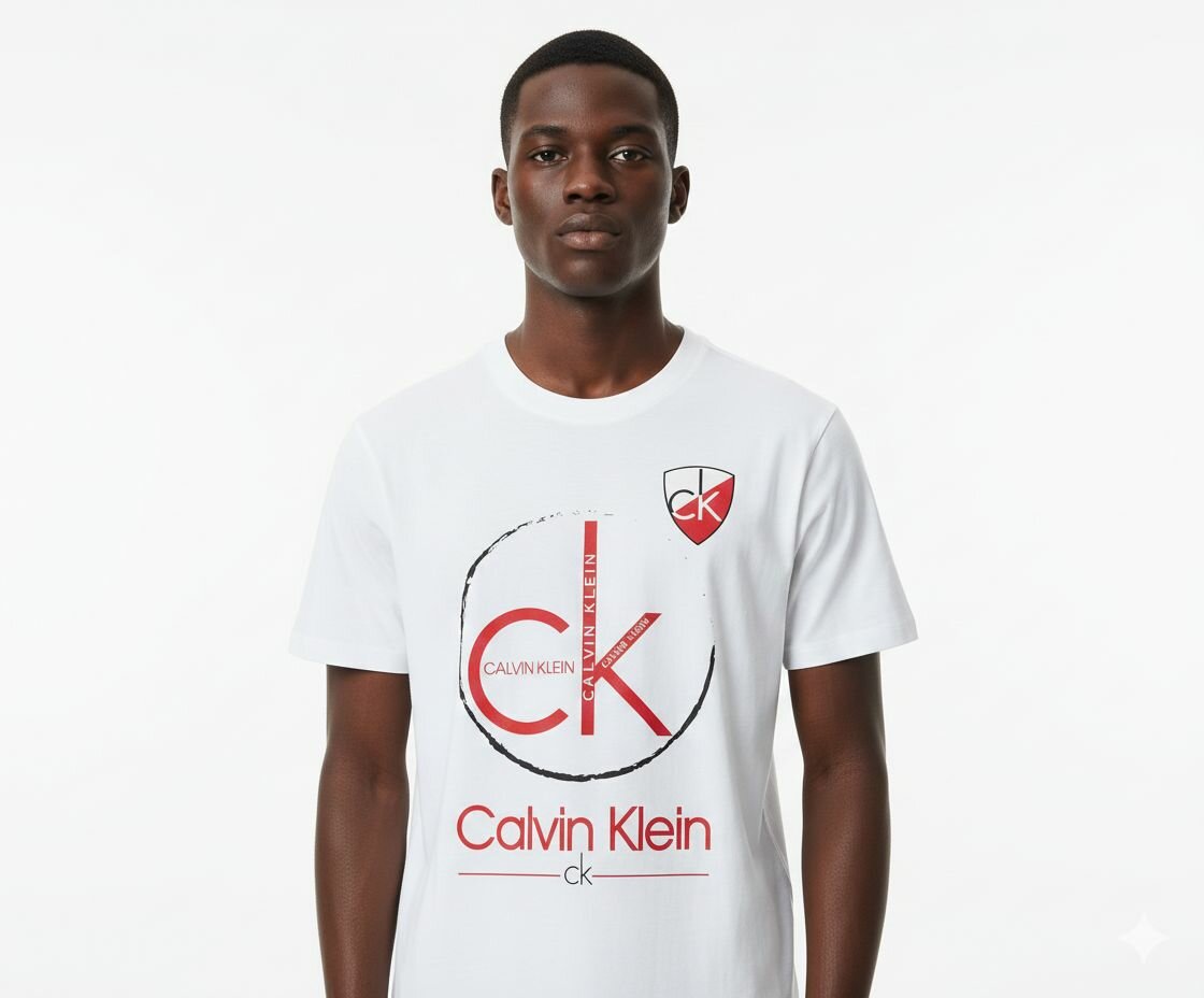 T-shirt Calvin Klein blanc pour homme