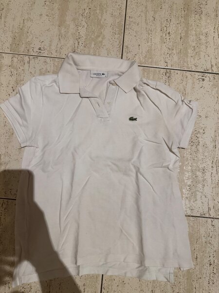 Polo Lacoste Blanc Enfant