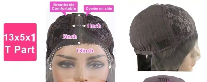 8inch T-part Brazilian wig