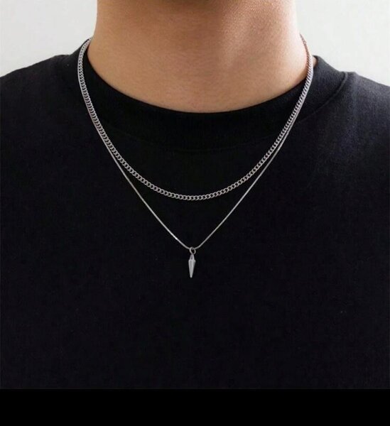 Collier double pour homme
