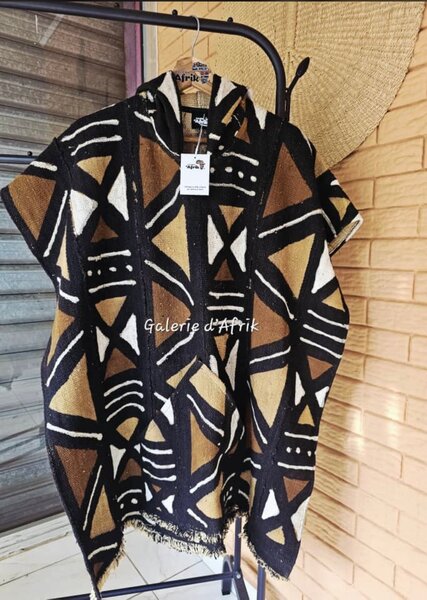 Poncho ethnique en laine