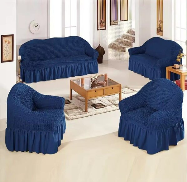 Housse de canapé extensible élégante en treillis à bulles 3D