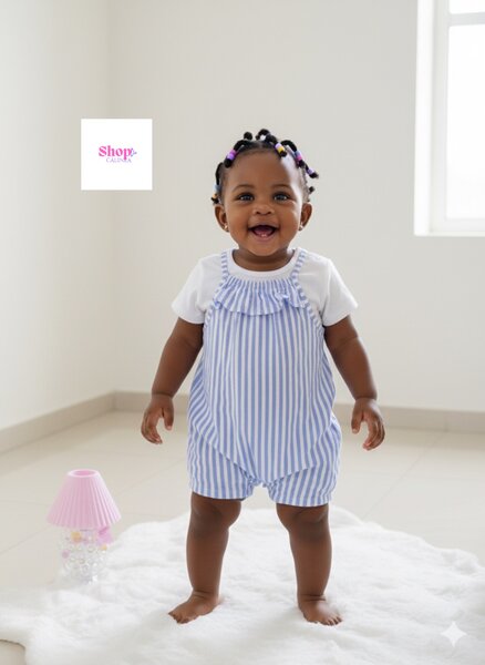 Barboteuse bébé rayée élégante