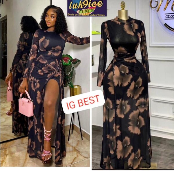 Robe longue à fleurs élégante