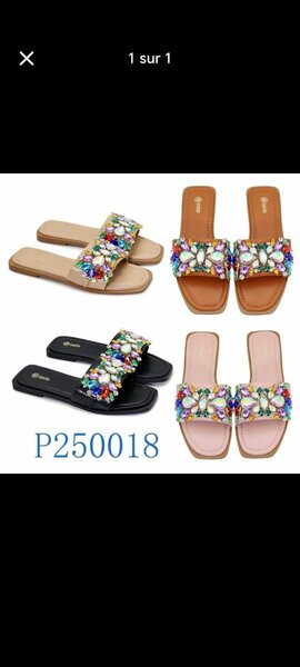 Sandales strass colorées