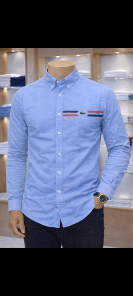Chemise homme Lacoste bleu