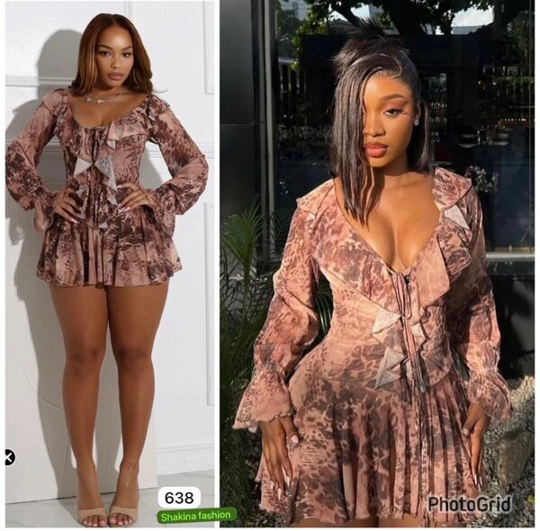 Robe Chic à Motif Pour Femme