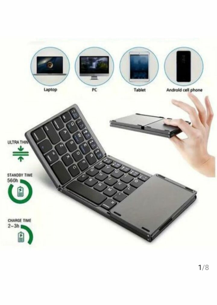 Clavier pliable Bluetooth portable