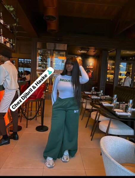 Pantalon large vert pour femmes