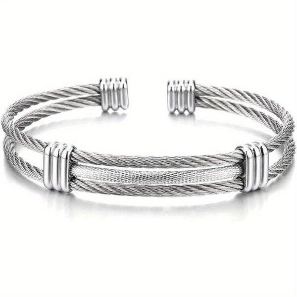 Bracelet rigide en acier inoxydable