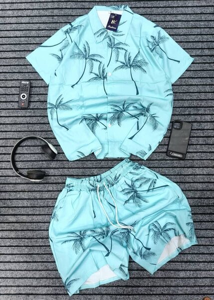 Ensemble chemise et short homme tropical