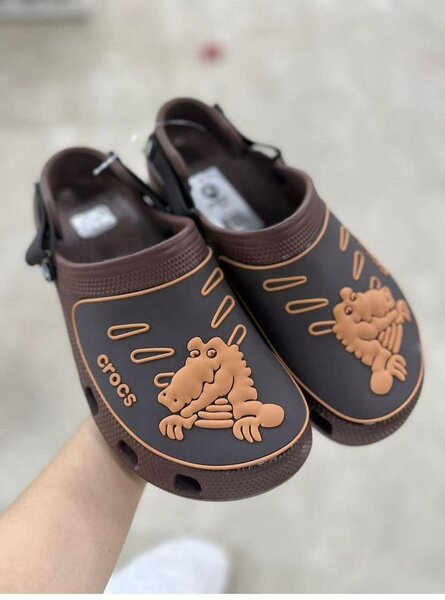 Sandales Crocs Enfant Marron