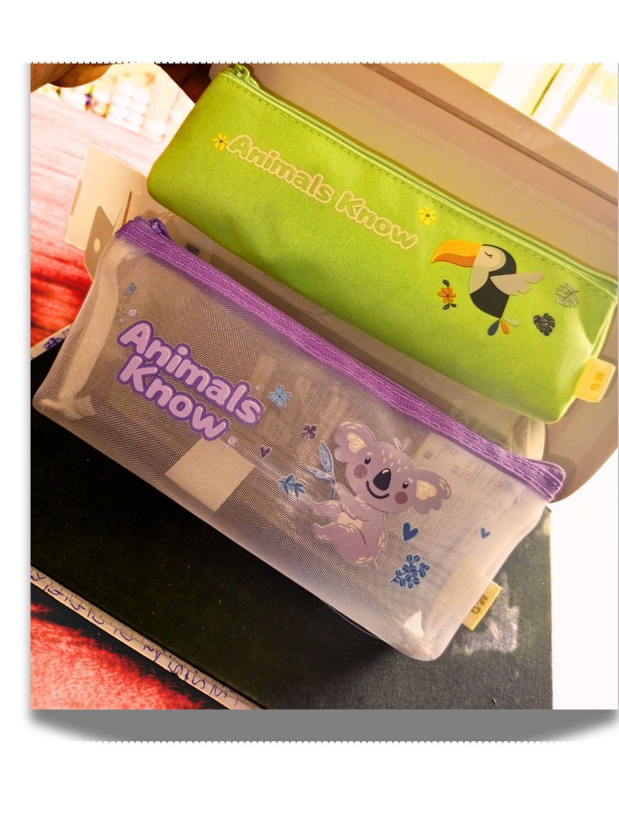 Trousse à crayons en toile