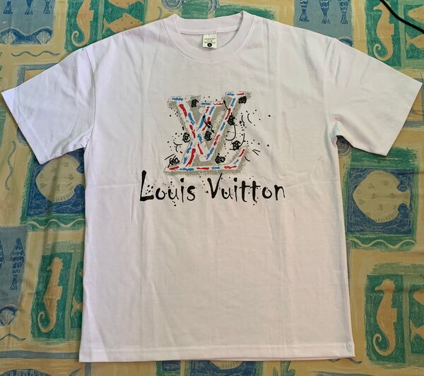 T-shirt blanc imprimé luxe