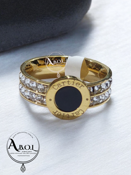 CT RING BLACK GOLDEN