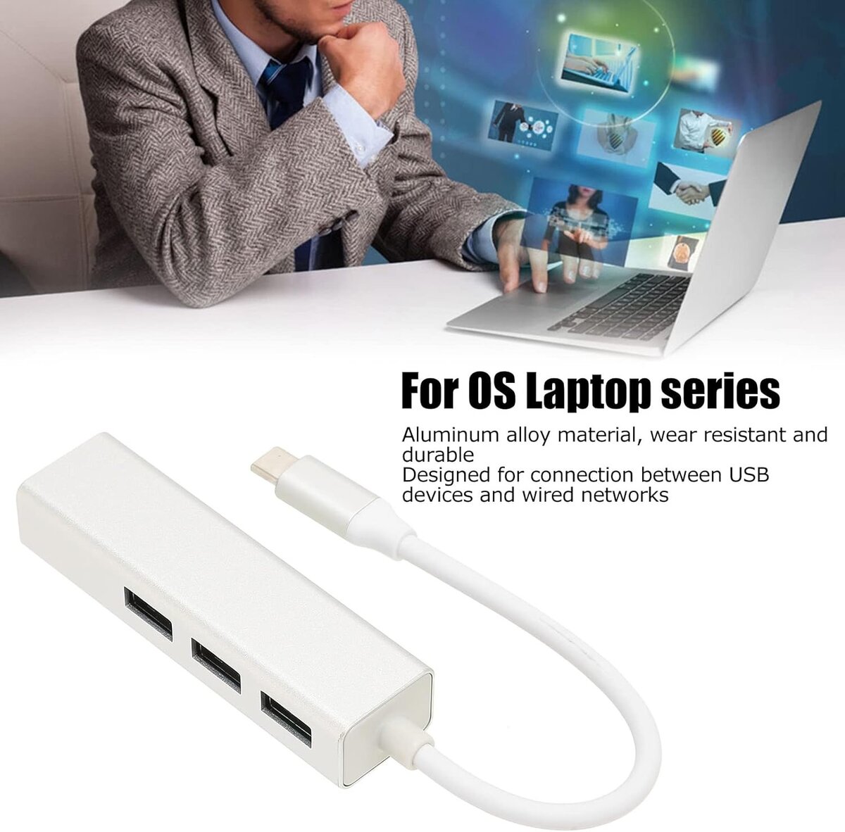 Hub USB 3 Ports + Ethernet
