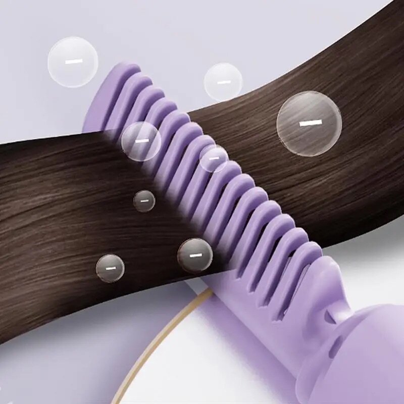 Peigne à lisser cheveux rechargeable