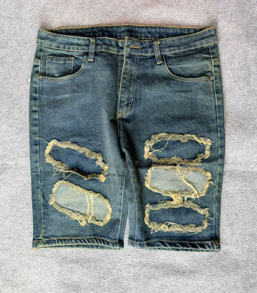 Shorts en jean déchiré pour hommes