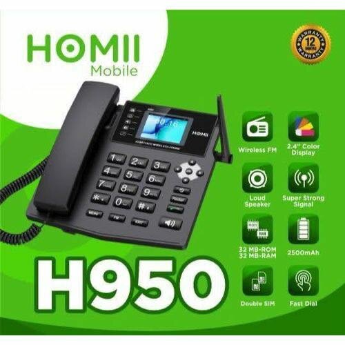 Téléphone Fixe Sans Fil HOMII H950