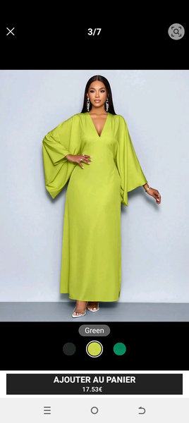 Robe Longue Vert Élégante