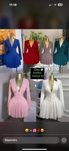 Robe élégante avec manches longues