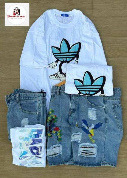 Ensemble t-shirt et short jeans