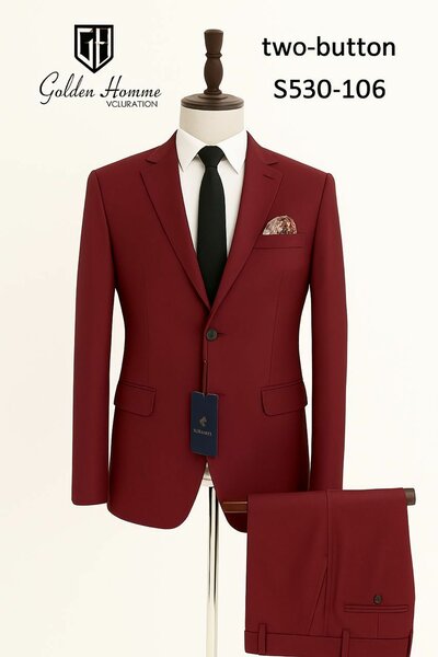 Costume Homme Deux Pièces Bordeaux