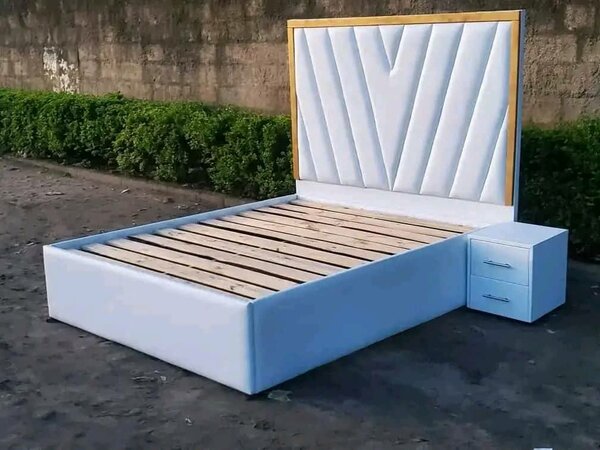 Stylish and high-quality double bed with headboard