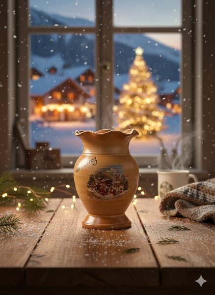 Vase en bois décoratif