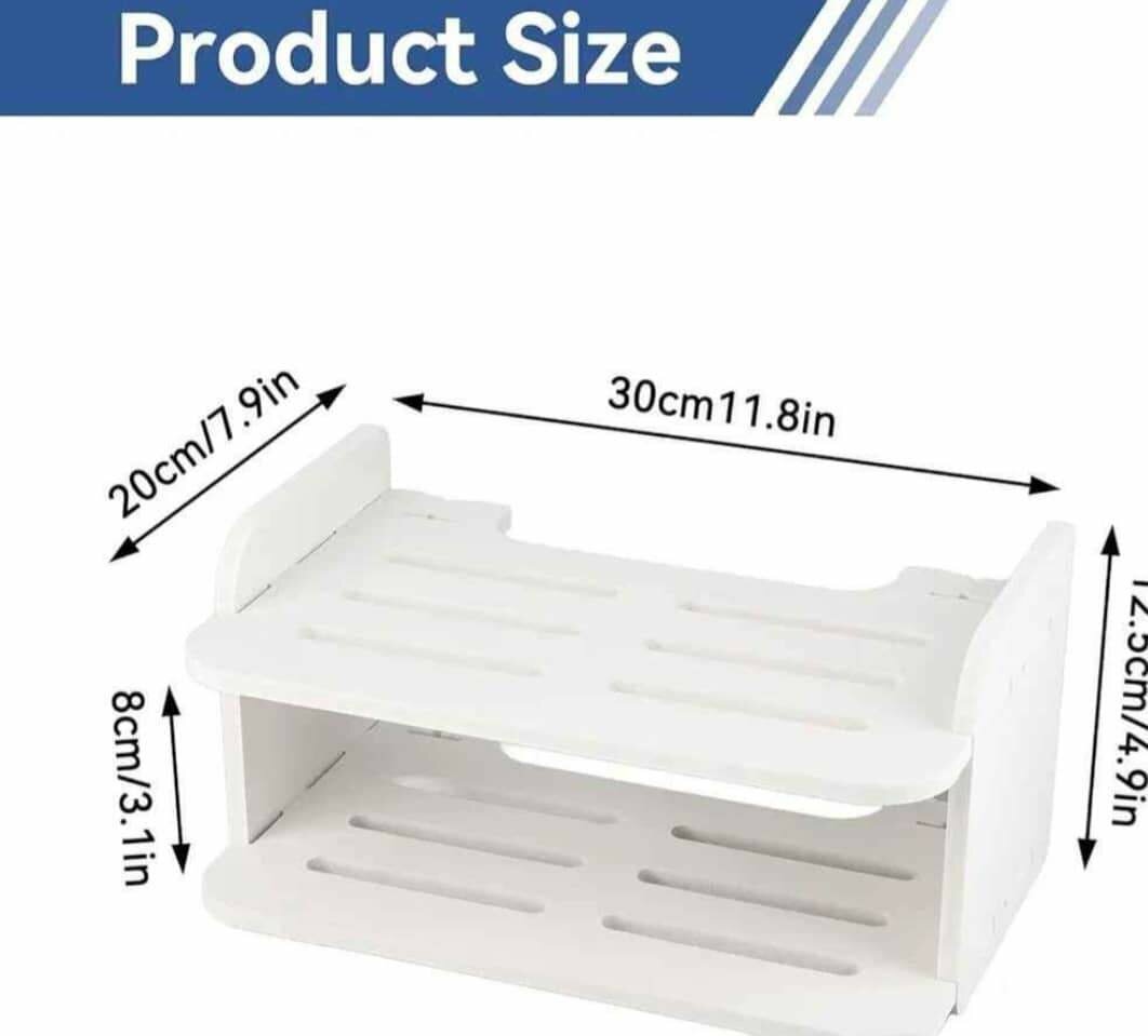 Support de boîtier décodeur TV Mural à 2 Niveaux, étagère de