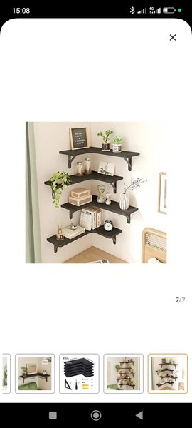 Étagères Murales en Bois - 5 Pièces