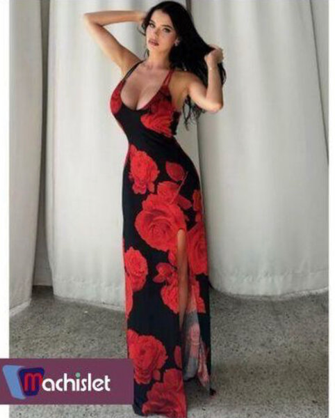 Robe Longue à Fleurs Élégante