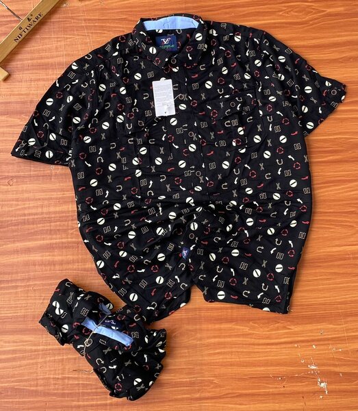 FOLDED DESIGN DOUBLE-POCKET SHIRT