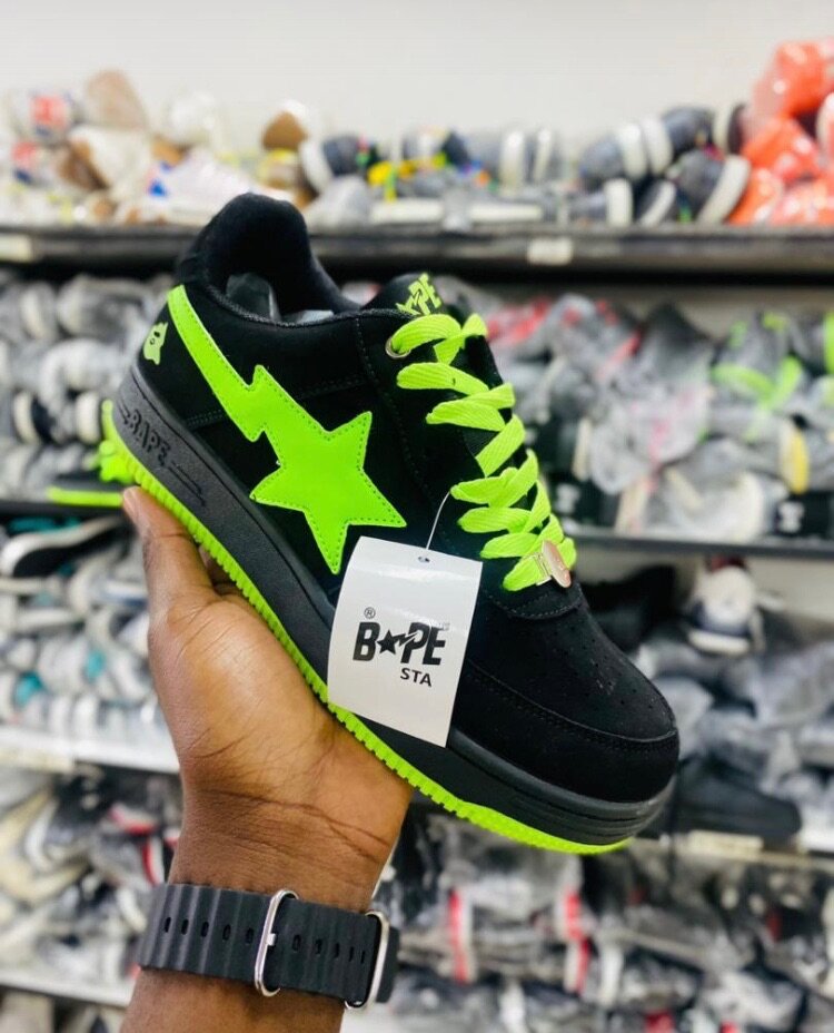 High quality suede BaPe star sneakers