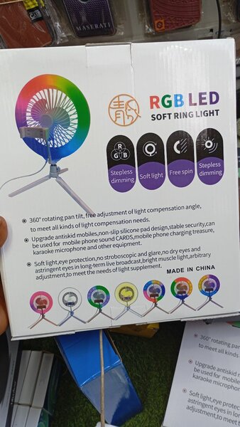 RGB soft RINGLIGHT WITH MINI FAN