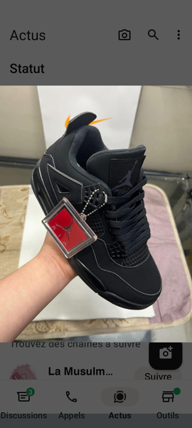 Baskets hautes noires unisexes