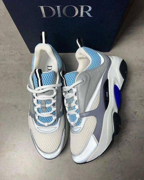 Baskets Dior Style Blanc Bleu