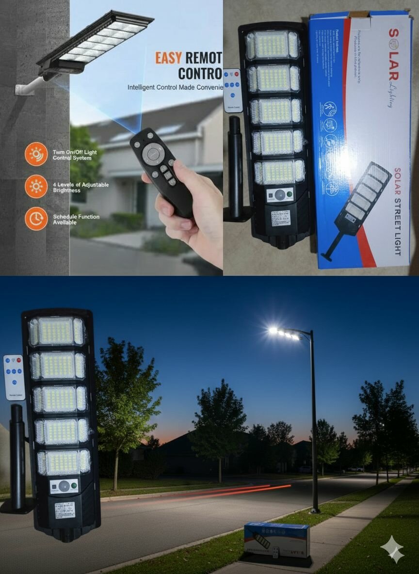 Lumière Solaire Extérieur - Éclairage LED avec Télécommande