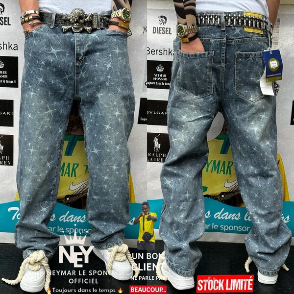 Jean décontracté motif étoile