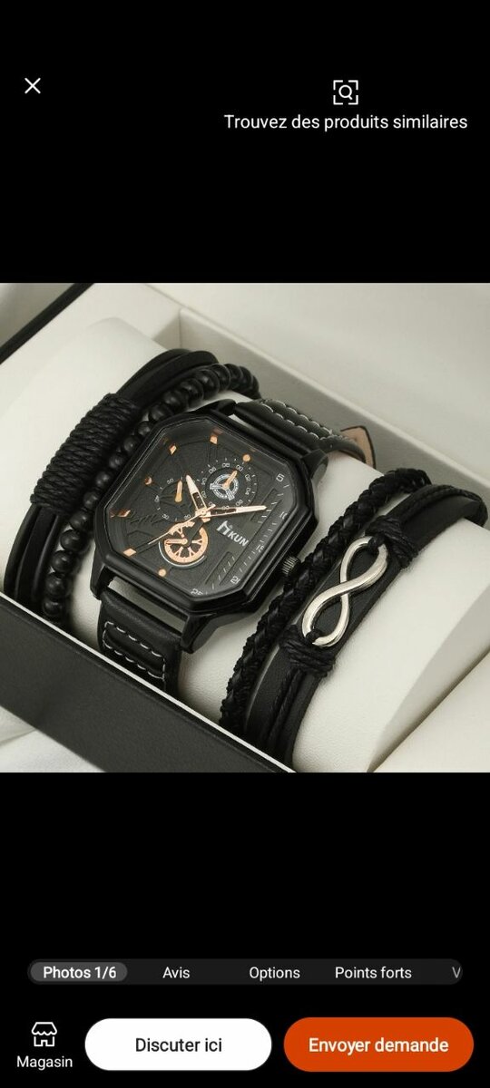 Montre+ Bracelets Homme+coffre
