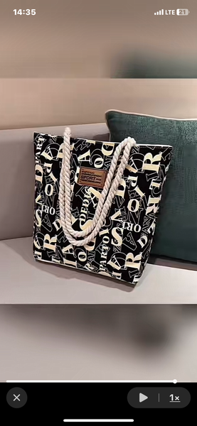 Sac cabas Dior noir et blanc