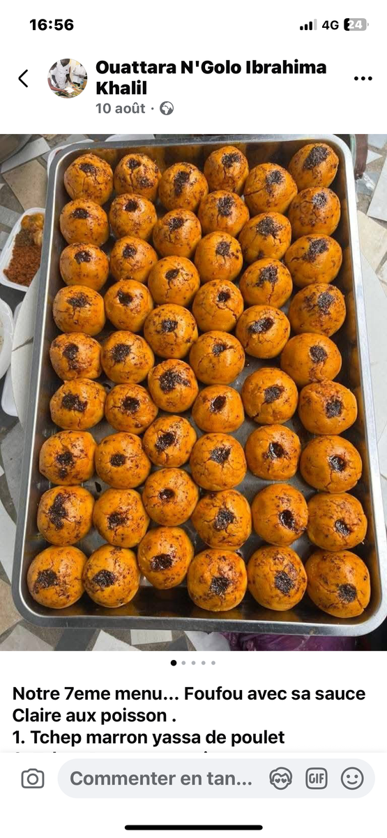 Foufou gourmet avec sauce poisson